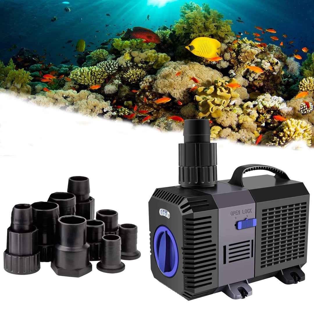 YAOBLUESEA Eco Teichpumpe Filterpumpe Bachlaufpumpe 5200L/H 40W Energiespar Wasserpumpe Koiteich Bac