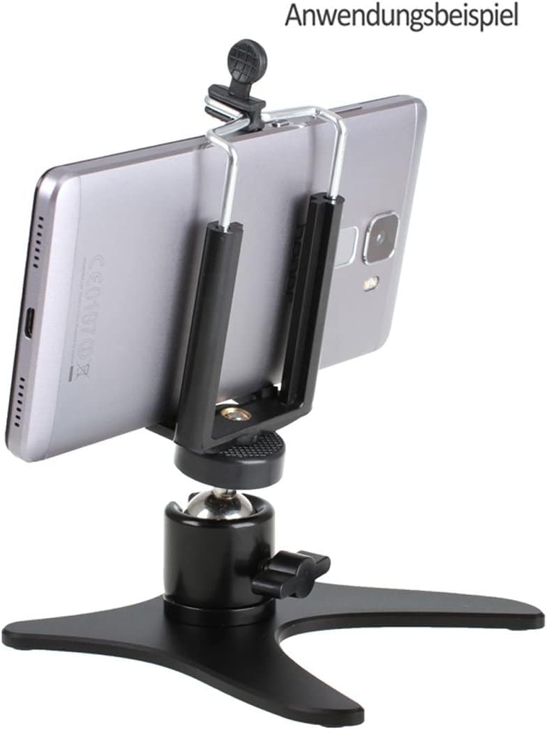 Photecs® Mini Stativkopf Kugelkopf Basic V2 mit 3/8" & 1/4"-Anschluss, montiert 360° drehbar (6er-Sp