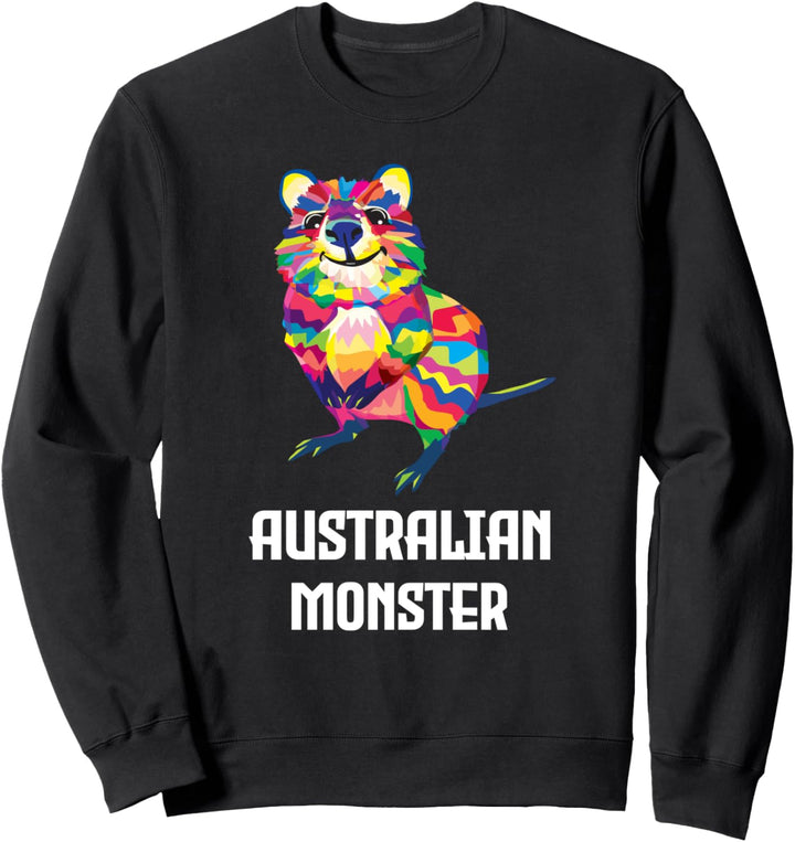 Süsses Quokka aus Australien Farbenfrohes Beuteltier Sweatshirt