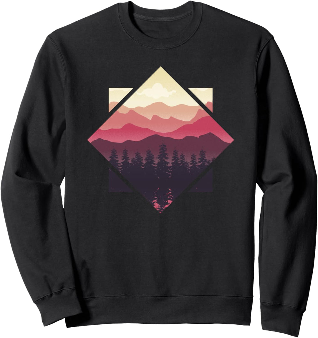Wald Natur Quadrat Minimalismus Sweatshirt