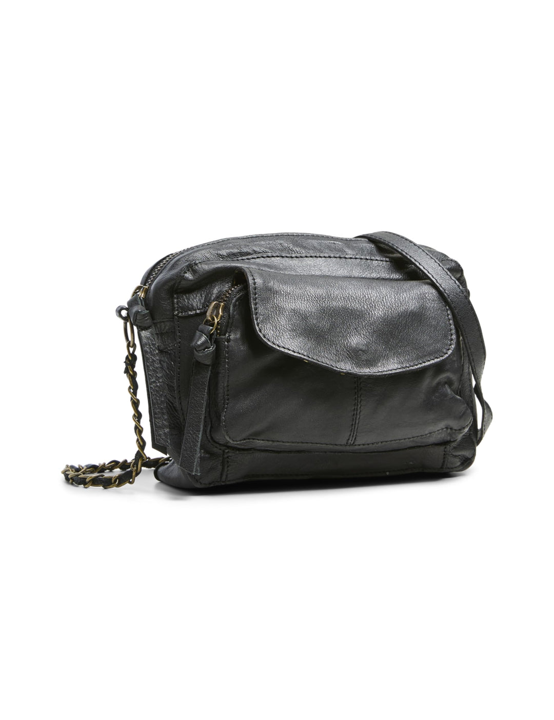 PIECES Damen Pcnaina Leather Cross Body Fc Noos Umängetasche Schwarz, Schwarz