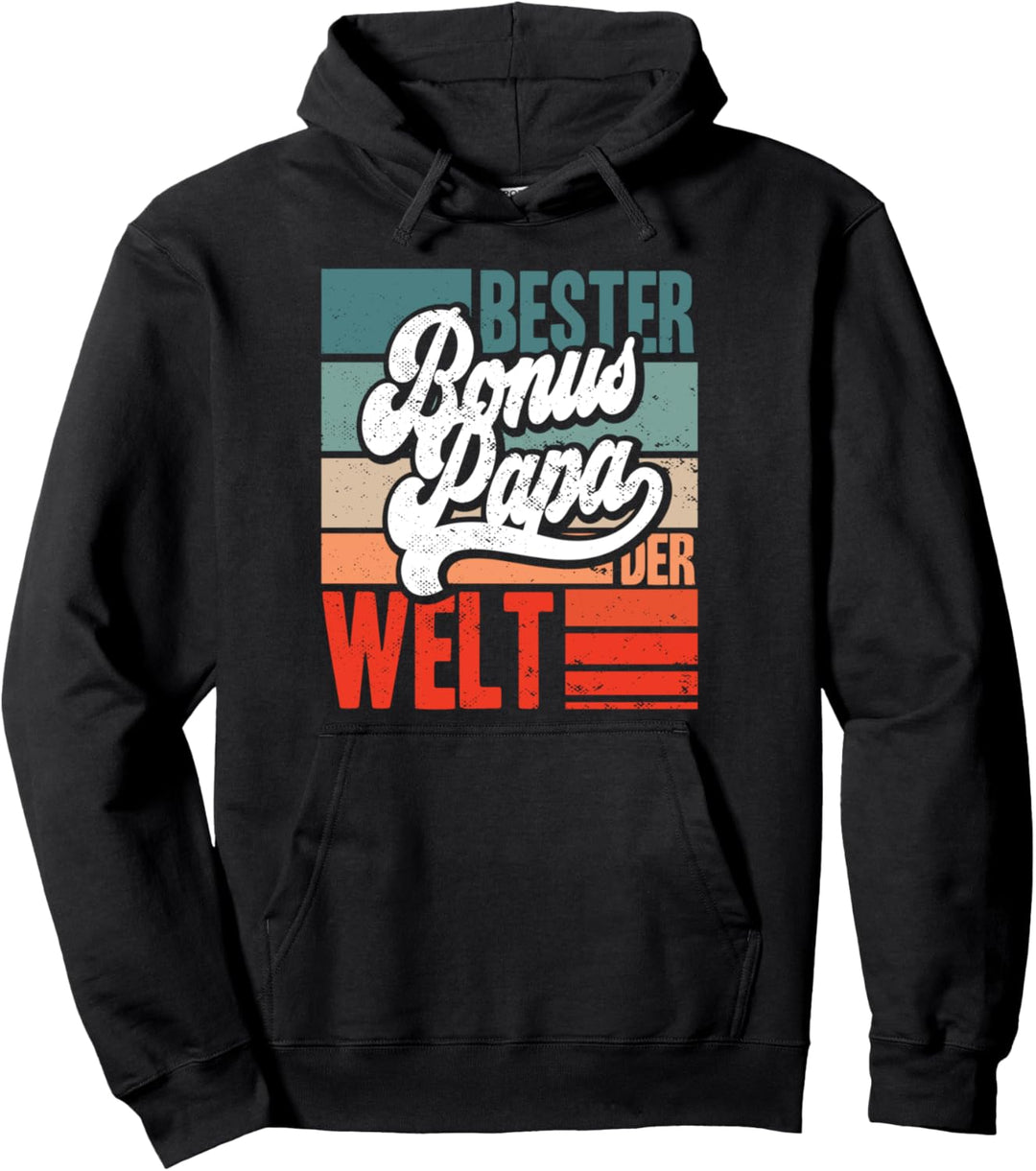Bester Bonus-Papa Der Welt Vintage Stiefvater Spruch lustig Pullover Hoodie