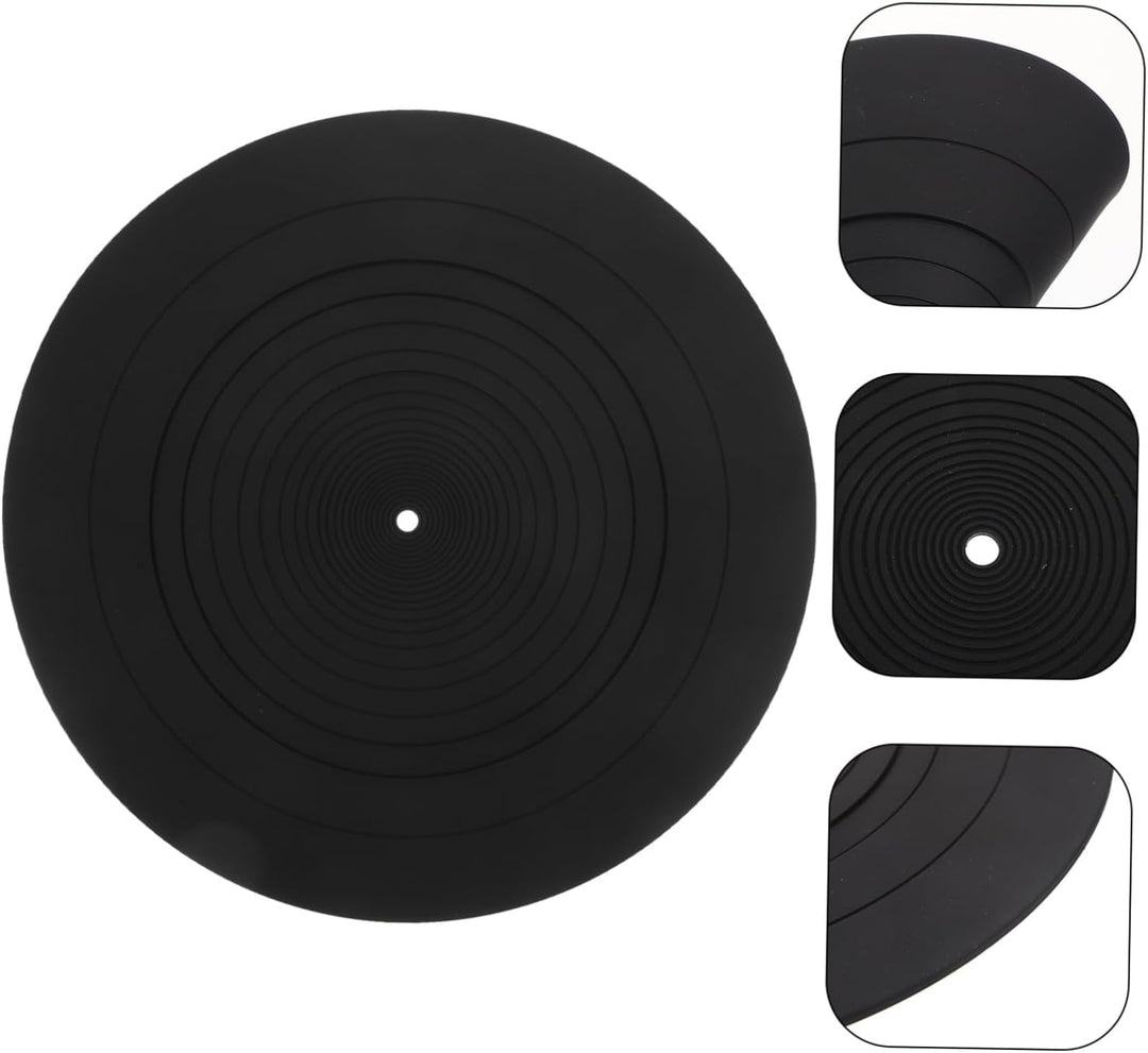 Toyvian Silikon Plattentellerauflage für Plattenspieler Antistatische Schutzmatte für Vinyl Schallpl