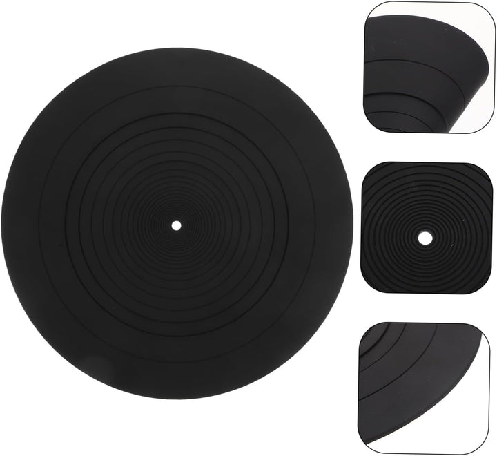 Toyvian Silikon Plattentellerauflage für Plattenspieler Antistatische Schutzmatte für Vinyl Schallpl