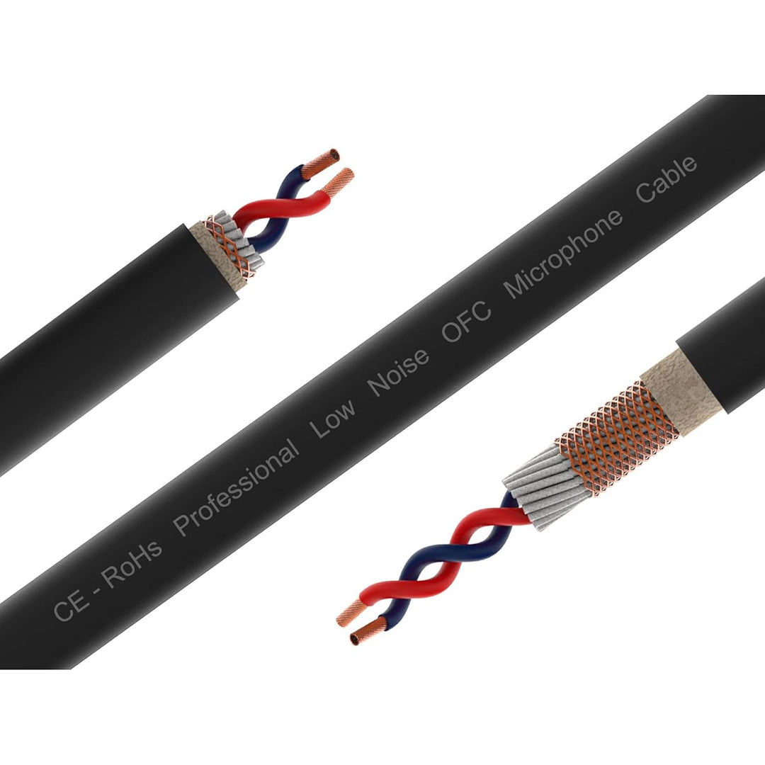 Audibax Silver BSM100 Black Bobina Cable Micrófono Balanceado 100 Metros