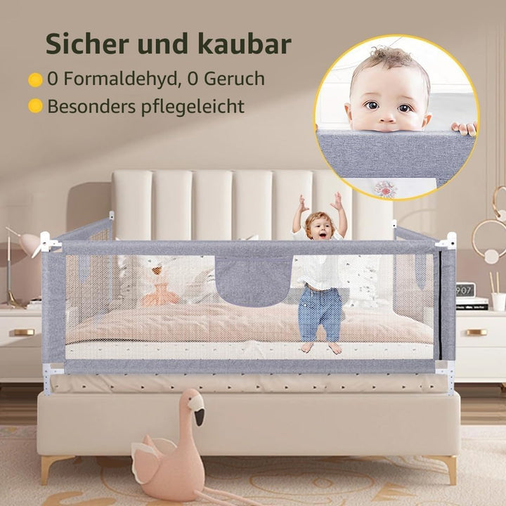HUOLE Rausfallschutz Bett boxspringbett,Bettgitter Rausfallschutz für Kinder,Bettschutzgitter Bed Ra
