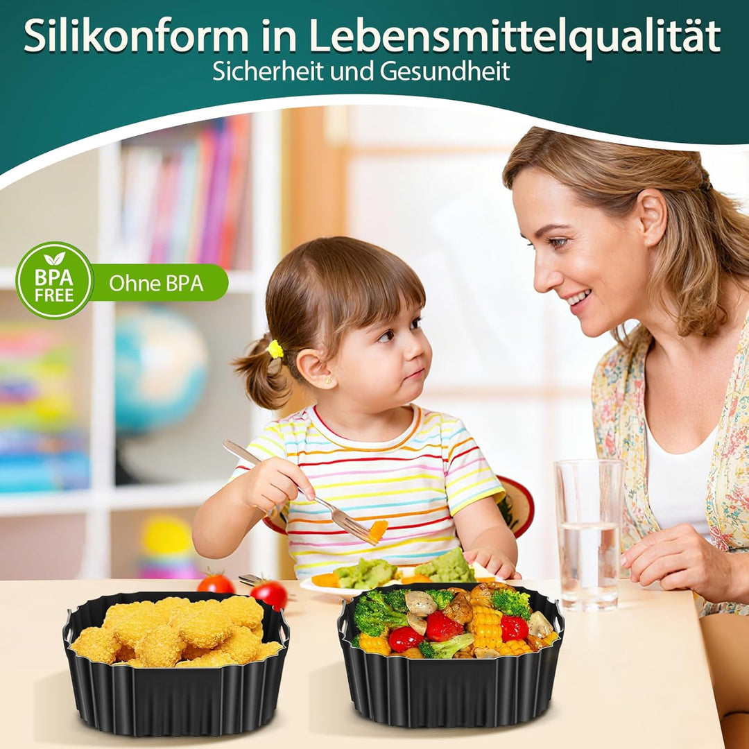 Heissluftfritteuse Silikonform für Philips 2000 Series 4,2L NA229/00, Airfryer Silikonform für Phili