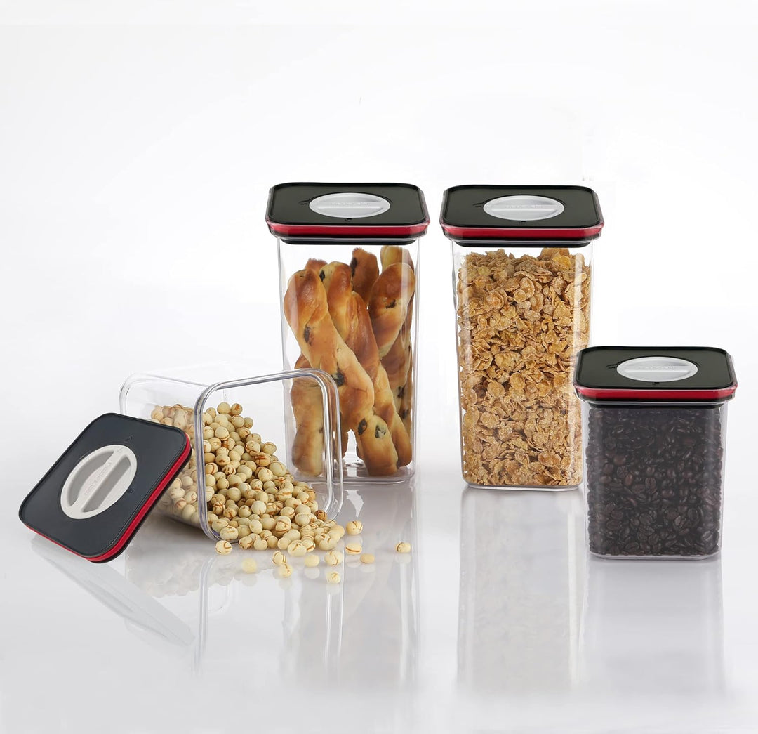 Neoflam® Vorratsdosen mit Deckel luftdicht & Einhanddrehverschluss | Vorratsdosen - BPA frei | Aufbe