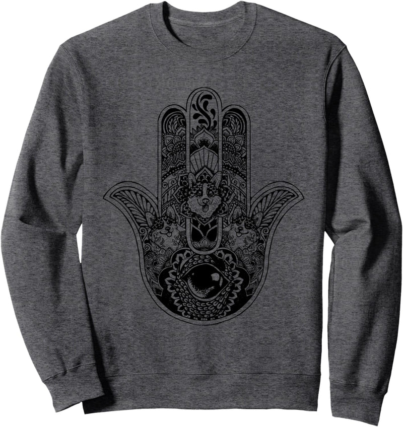 Hamsa Hand Corgi Sweatshirt