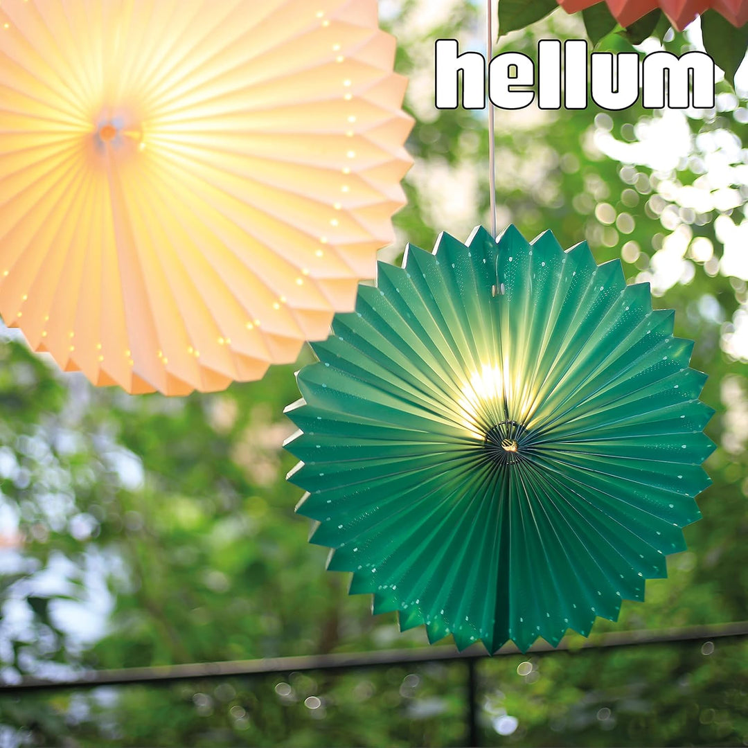 hellum LED Lampion Sunny, weisser Lampion aussen wetterfest Strombetrieben, Ø 60cm, 3m Lampenfassung