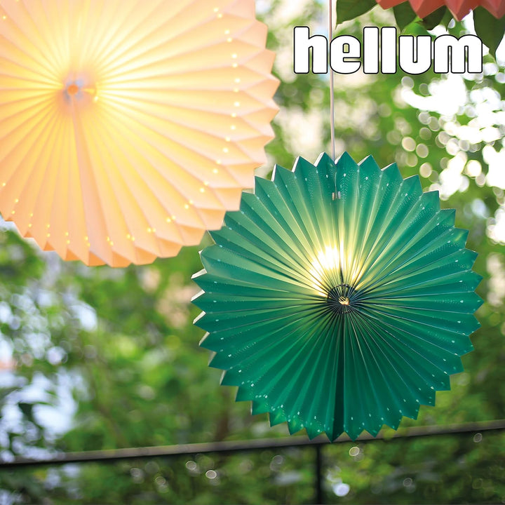 hellum LED Lampion Sunny, weisser Lampion aussen wetterfest Strombetrieben, Ø 60cm, 3m Lampenfassung