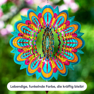 3D-Edelstahl Windspiel 30 cm, Windspiel hängend -Kinetic Windspiel -Innedekoration, Gartendeko für d