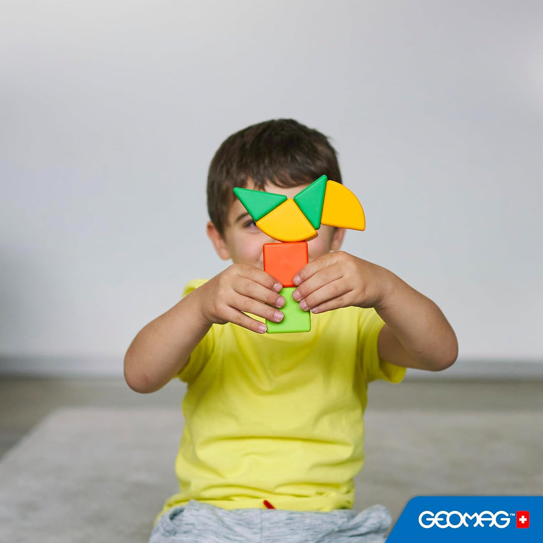 GEOMAG - Magicube 1+ Formen - Magnetische Blöcke für Kinder - 4 Farben und Formen - 6 Würfel - 1-5 J