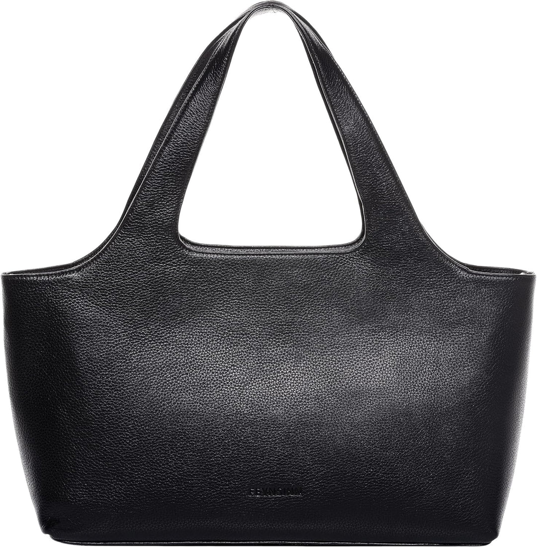FEYNSINN BERLIN elegante Handtasche mit langen Henkeln NEA aus Nappa-Leder I Henkeltasche gross Lapt