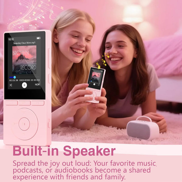 64GB MP3 Player with Bluetooth 5.3, Music Player with HiFi Sound for Sports Runners, 2.4" Screen MP3