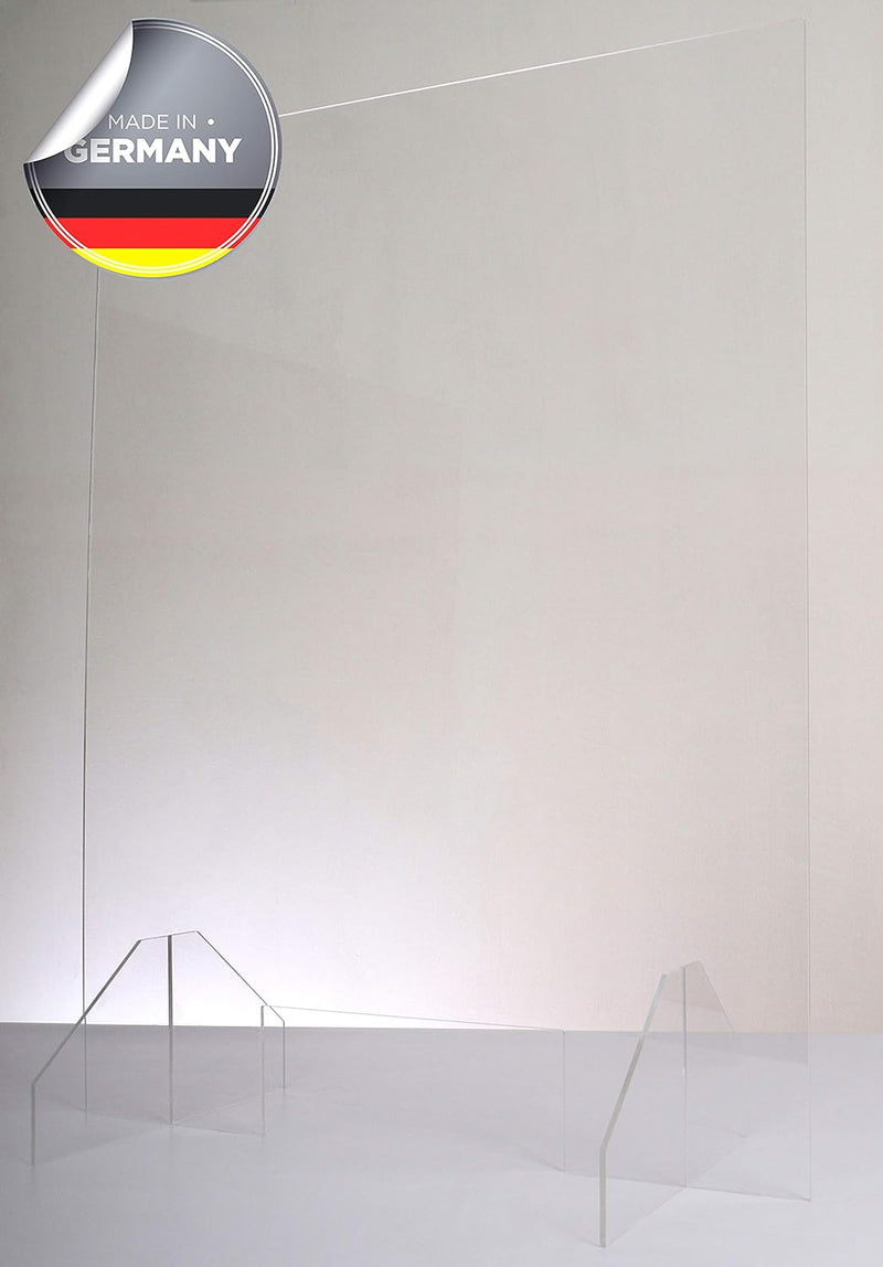 Queence | Premium-Tröpfchenschutz aus Acrylglas | Husten-Schutz für Ärzte und Apotheken | Niesschutz