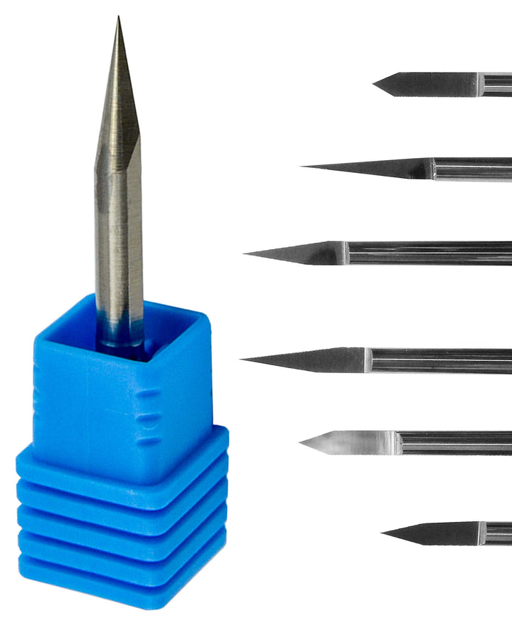 VHM Gravierstichel – Gravurstichel Ø 3,175-6 mm, 15°-90° Winkel, Präzisionswerkzeug für Metall, Kuns