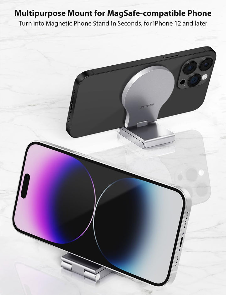 Stouchi Continuity Camera Mount für iMac, Desktop Monitor,Einstellbarer Winkel iPhone Monitor Halter