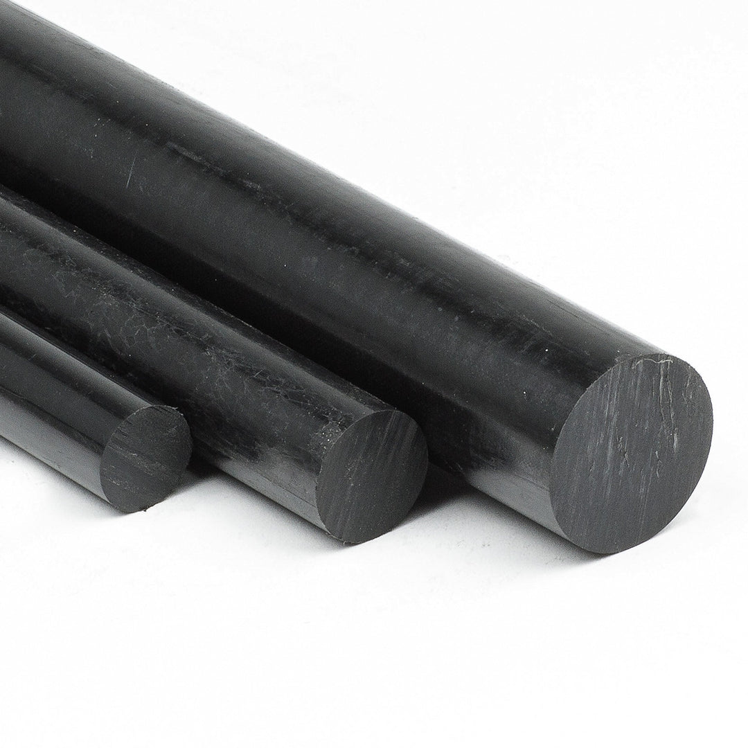 Polyamid PA6 Rundstab schwarz Ø 80 mm - Kunststoffstab in der Länge 1000 mm - Polyamid Rundmaterial
