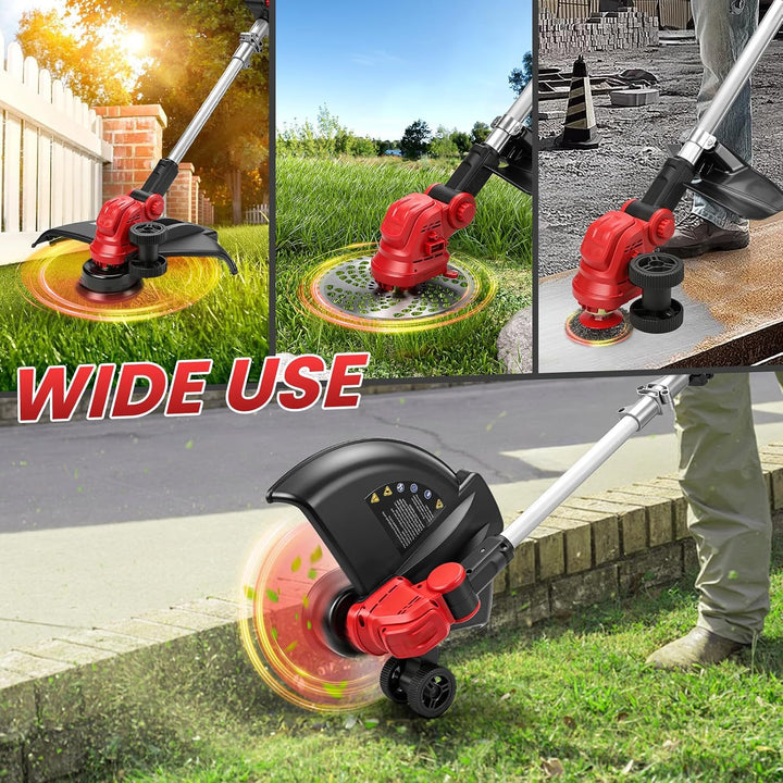Akku Trimmer kompatibel mit Milwaukee 18V Akku, 3-in-1 Falt-Kombi mit bürstenlosem Motor 30cm Schnit