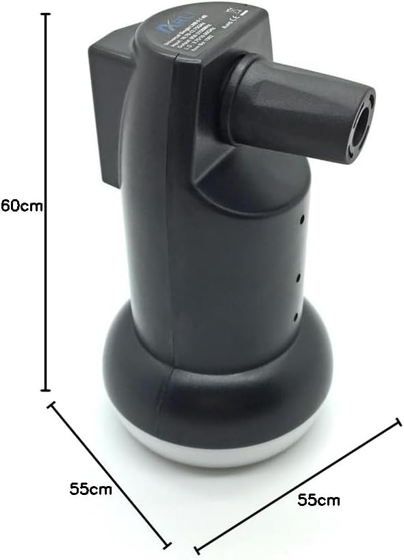 ARLI 60cm HD Sat Anlage Single LNB 1 Teilnehmer lichtgrau UHD 4K + 2X F-Stecker FullHD, + 2x F-Steck