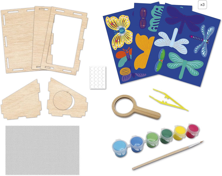 Janod - Garden Explorer - Entdecker-Koffer - Kreativset - 6 Verschiedene Aktivitäten - Basteln für K