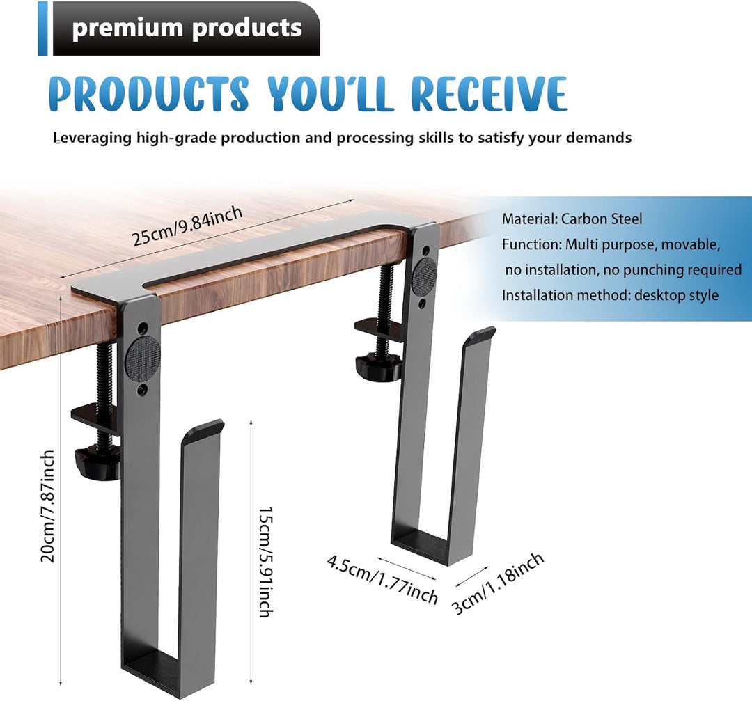 Verstellbare Schreibtischseitenlaptop-Halterung, Laptop Halterung, Metall Aufhängbarer Laptop Organi