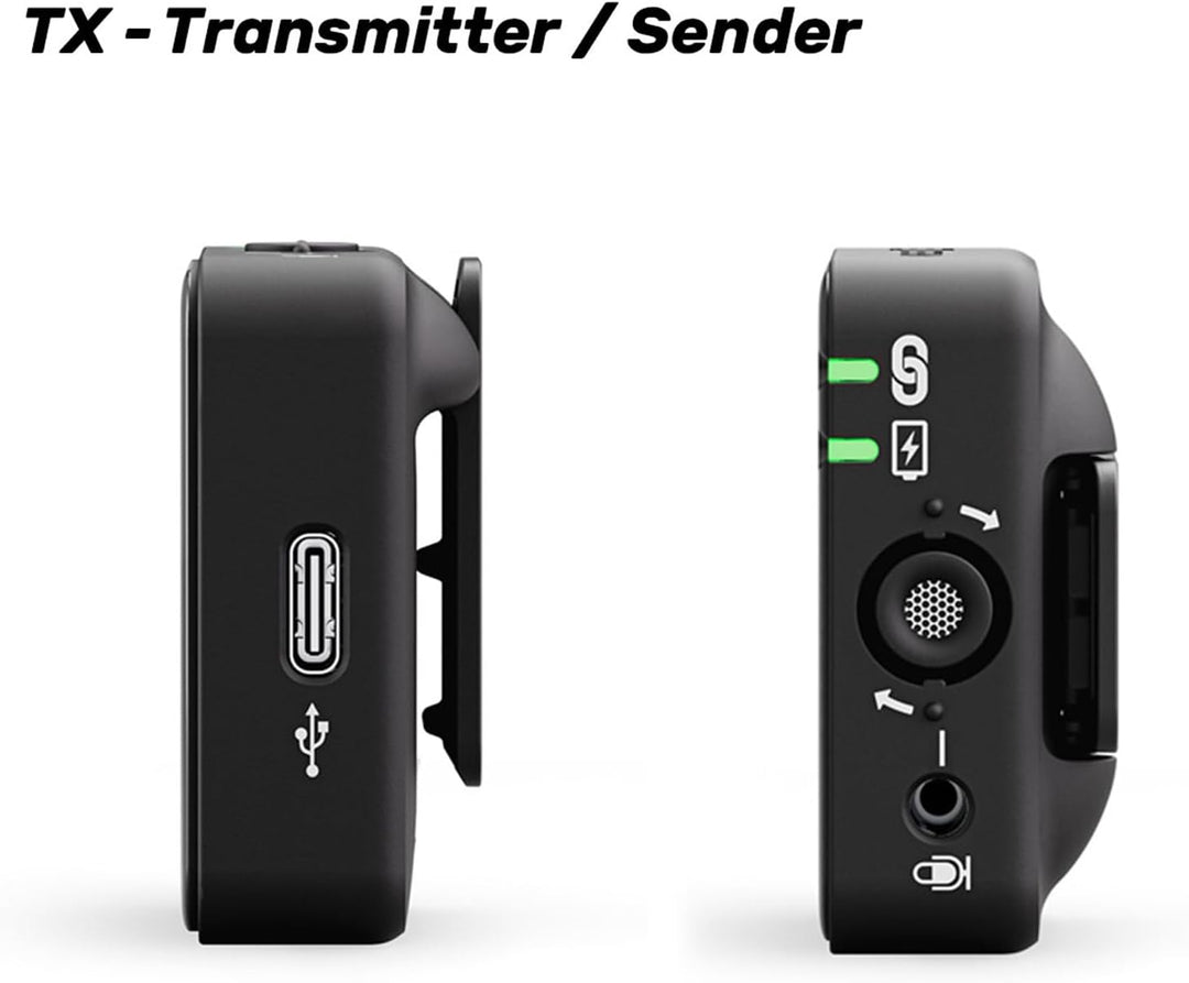 Rode Wireless ME Drahtlos-Mikrofon-Set + Interview GO Griff-Handadapter + keepdrum Fell-Windschutz B