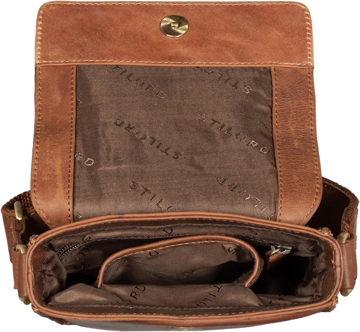STILORD 'Nate' Herrentasche Leder klein Umhängetasche Schultertasche Männer Handtasche Messenger Bag