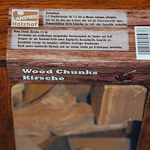 Landree® Räucherklötze Wood Chunks 1,5Kg aus Schleswig-Holstein (Kirsche)