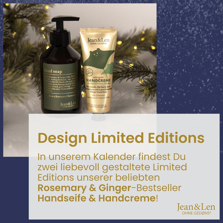 Jean & Len Adventskalender 2025, weihnachtliche 3D DIY-Szenerie, inklusive zwei Rosemary & Ginger De