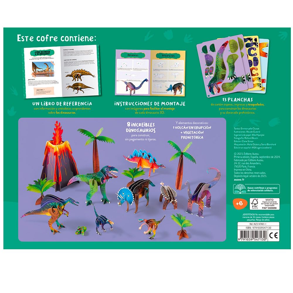 MIS INCREIBLES DINOSAURIOS. DINOSAURIOS PARA CONSTRUIR (MANUALIDADES CREATIVAS), Spielzeug