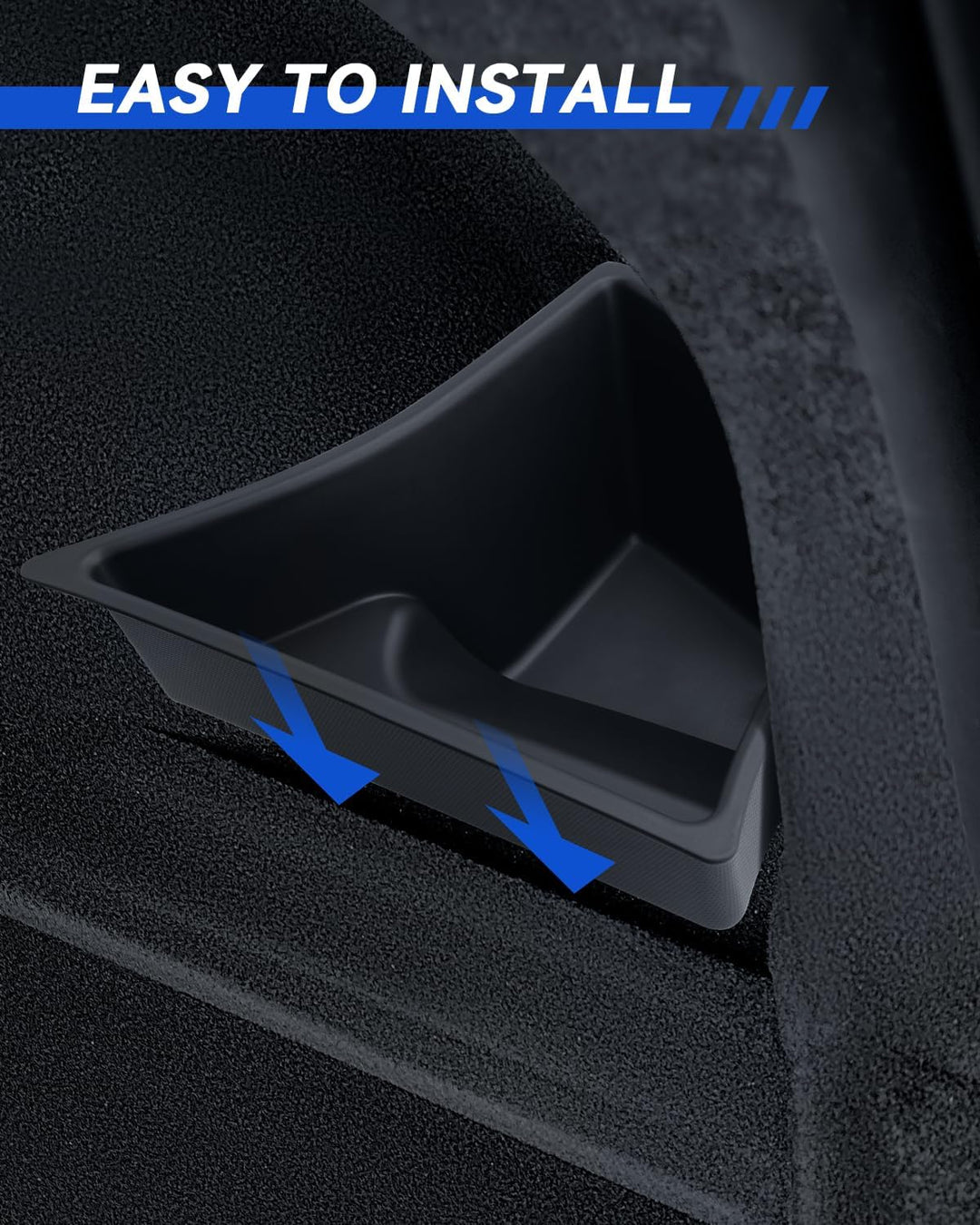 Kofferraum Organizer 2 Pcs für Tesla Model 3 2024-2025 TPE Kofferraum Aufbewahrungsbox mit Beflockun