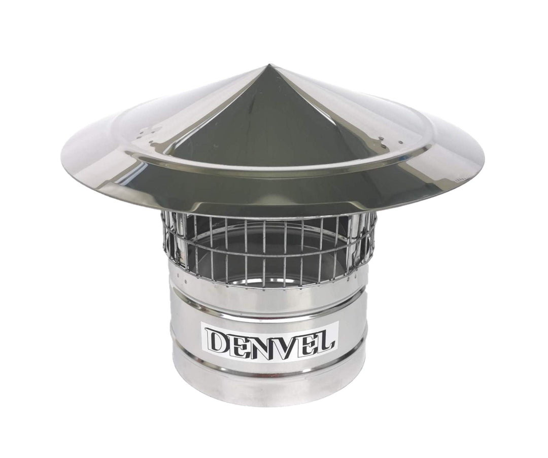 80mm Schornsteinhaube Mit Vogelschutz Edelstahl Vogelschutzgitter für Kamine, Schornsteinabdeckung,