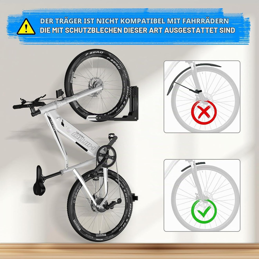 IMAYCC Profi Schwenkbare Fahrrad Wandhalterung, Fahrradhalterung Wand ohne schweres Heben, Platzspar
