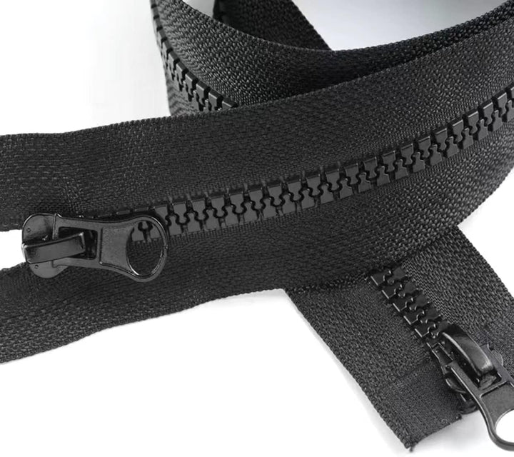 2 Stück/Pack Reissverschlüsse 60 cm, doppelter Reissverschluss Öffnung aus Kunststoff #5, Reissversc
