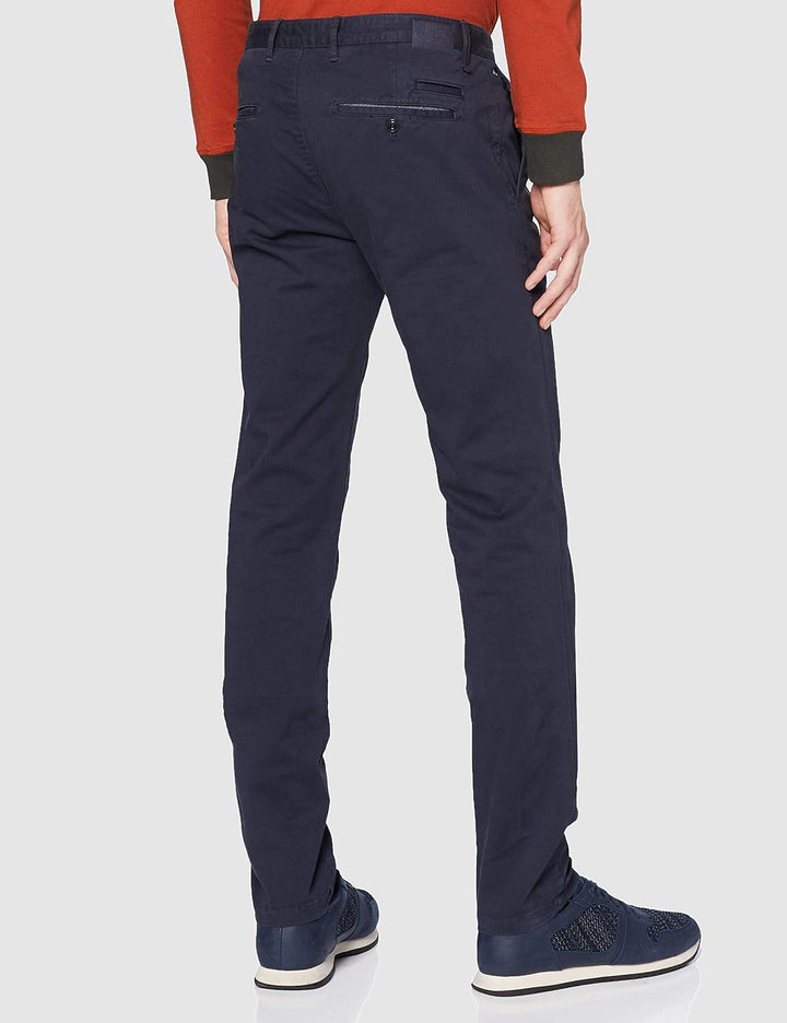 Marc OߴPolo Herren Chinohose mit Stretch-Anteil Slim Fit 32W / 30L Blau, 32W / 30L Blau