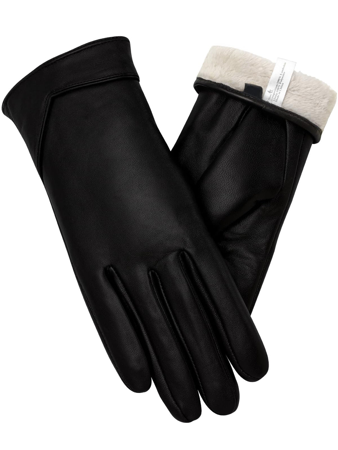 vislivin Touchscreen Handschuhe Damen Winter Lederhandschuhe Warme Leder SMS Handschuhe Glänzend Sch