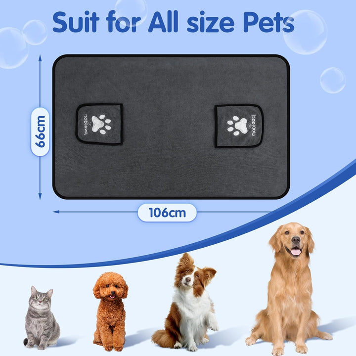 Nobleza Hundehandtuch, Mikrofaser Hundehandtuch, Hundehandtuch extra saugfähig, Weich & Langlebig Pr