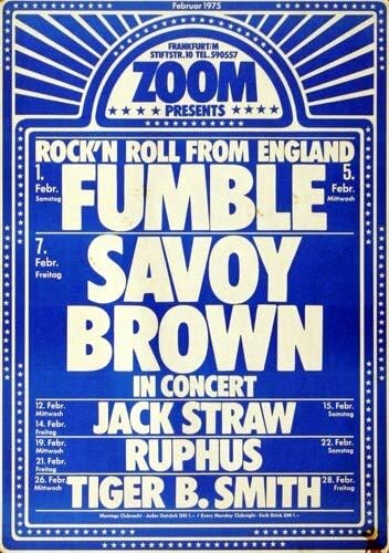 Zoom Club Frankfurt - Frankfurt Februar, Frankfurt 1975 » Konzertplakat/Premium Poster | Live Konzer