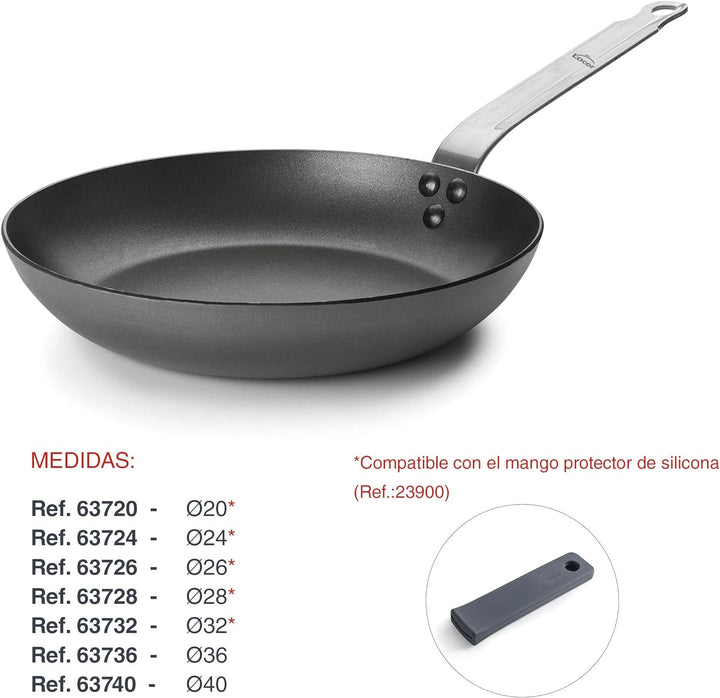 Lacor Pfanne Ttri-Antihalf, Gusseisen, Grau, 53.5 x 28 x 9.5 cm