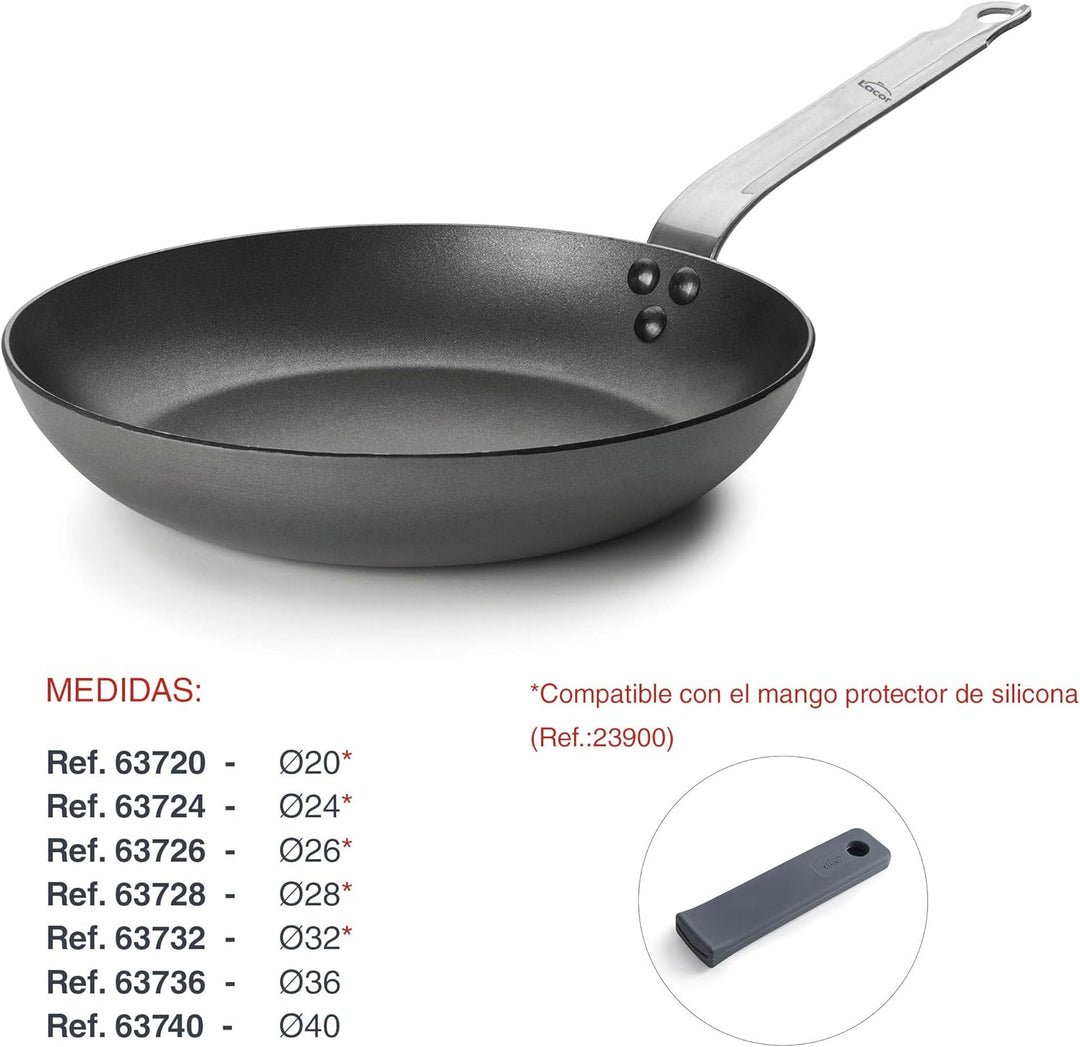 Lacor Pfanne Ttri-Antihalf, Gusseisen, Grau, 53.5 x 28 x 9.5 cm