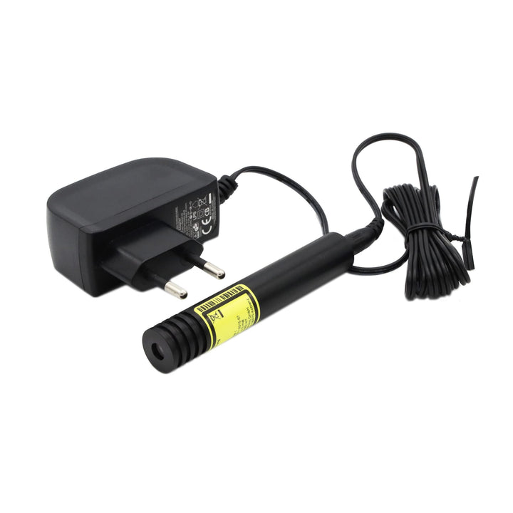 LASERFUCHS Linienlaser grün, 532nm, 90°, 3VDC, Ø16x90 mm, Fokus 3m, Laserklasse 1, inkl. Netzteil -