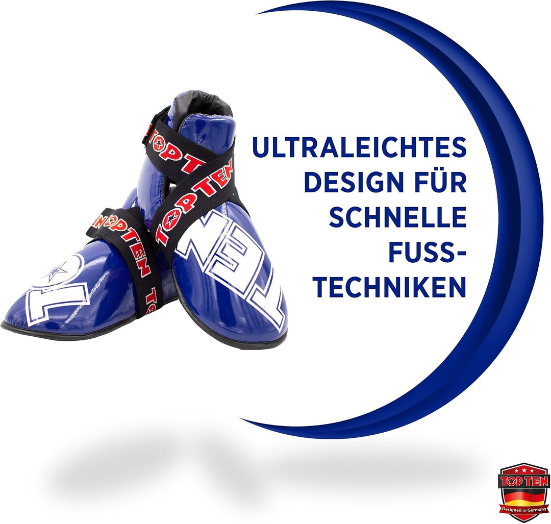 TOP TEN Fussschutz „Superlight“ für den Wettkampf Blau M, Blau M