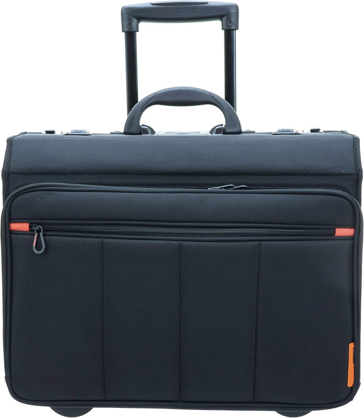 DAVIDTS pilot case + trolley "The Davidt's Chase" black