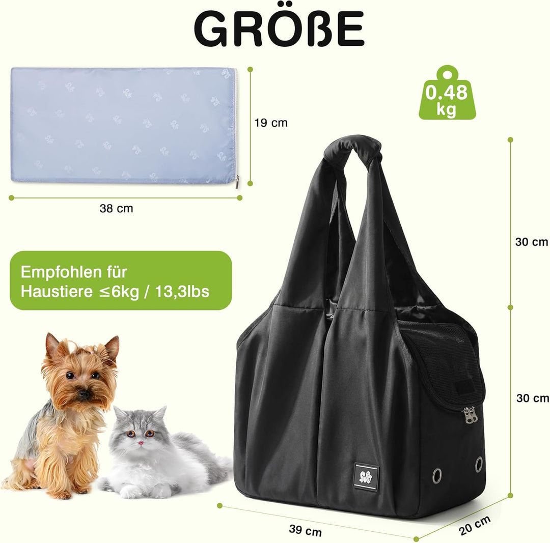 ALLSOPETS Hundetasche für Kleine Hunde, Leichte Atmungsaktive Haustiertasche, Bequeme Katzentragetas