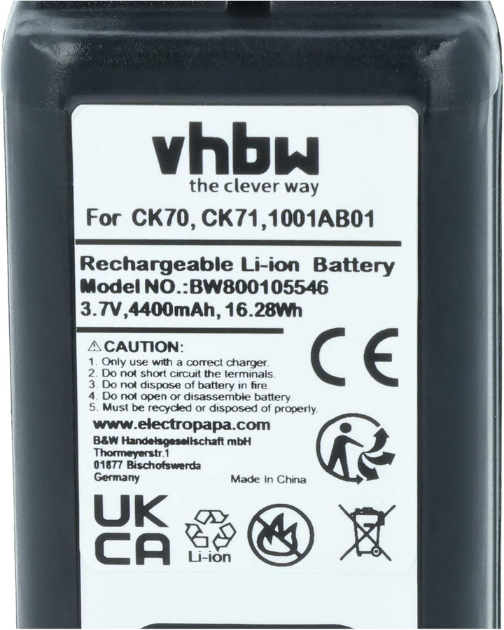 vhbw 2X Akku Ersatz für Intermec 318-046-001, 1001AB02, 318-046-011, 1001AB01 für Mobilcomputer PDA