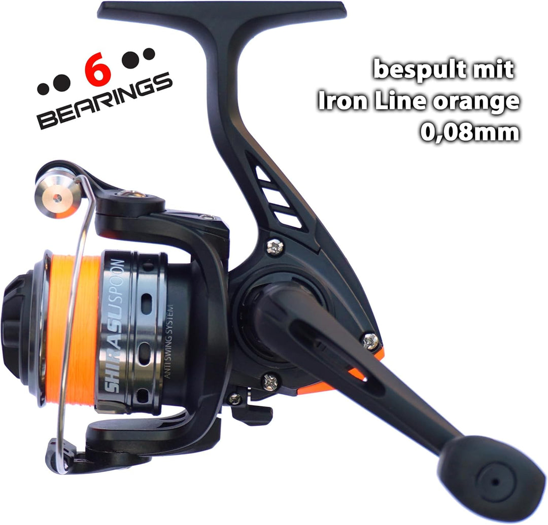 Balzer Shirasu Spoon Combo Rute Rolle Schnur Angelset