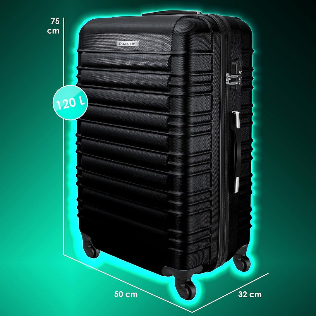 KESSER® Reisekoffer Grosser Hartschalen-Koffer Inkl. Kofferwaage + Gepäckanhänger Trolley Gepäck Rol