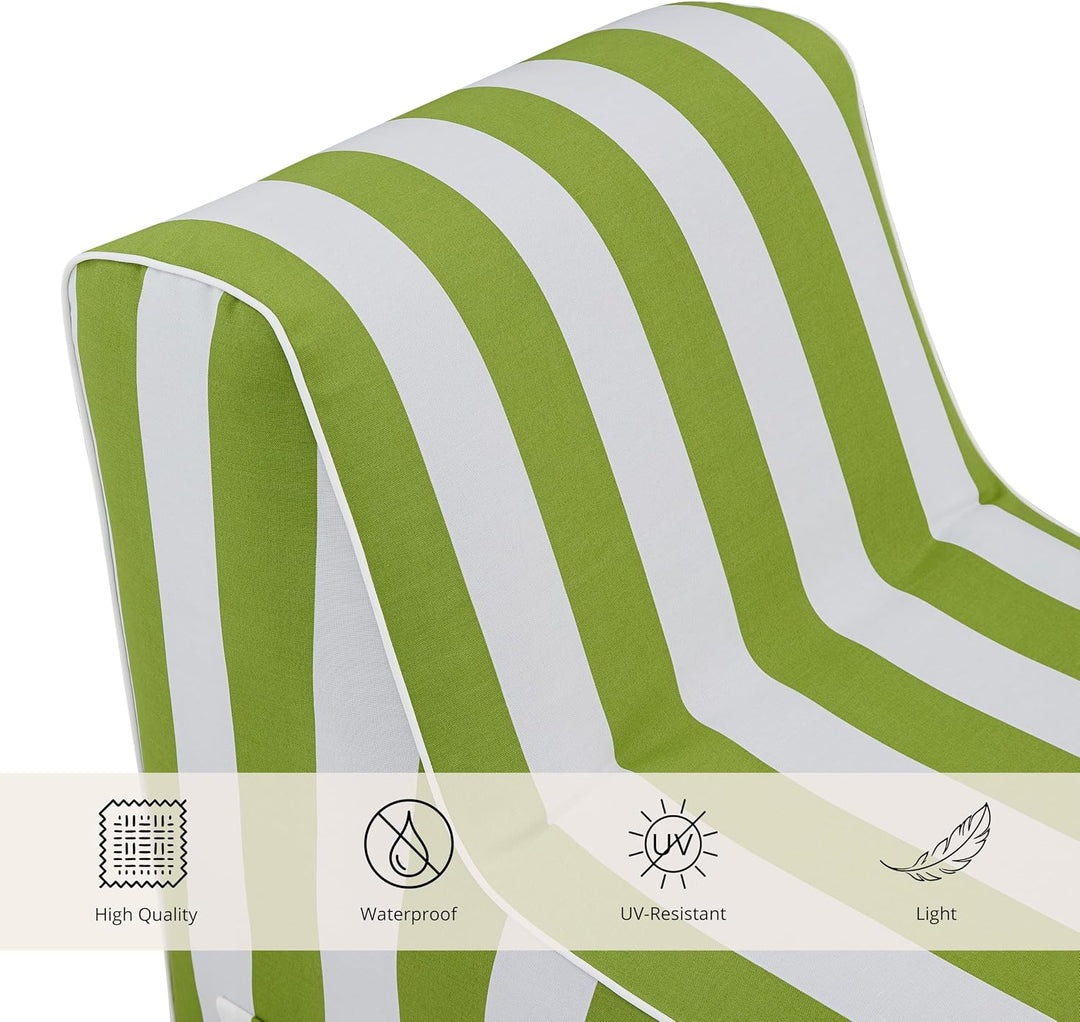 Aufblasbarer Sessel mit Fusspumpe, Luftsofa für Garten, Balkon &amp; Terrasse | Wasserfestes Outdoor Sof